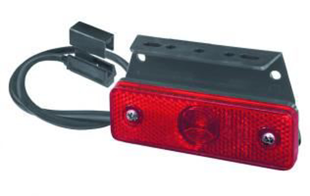 Fanale led rosso con staffa ASPOCK