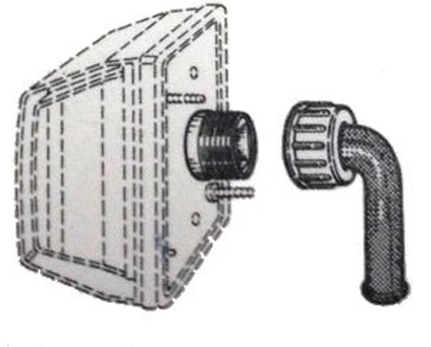 Pipa per fanale luce targa VIBERTI
