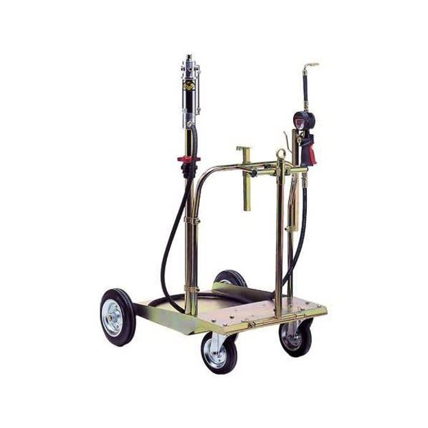 aeropulsometro con carrello per fusto olio da 30/60 Kg.