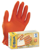 Guanti in nitrile arancioni taglia XXL 10/10,5