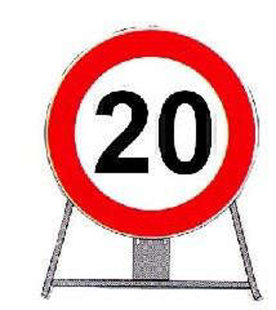 Cartello limite velocità 20 km/h