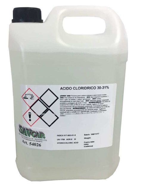 Acido cloridrico per betoniere