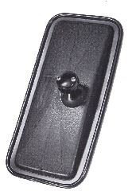 Coppa specchio retrovisore per Man e Volvo in plastica nera con misure 375x185 mm