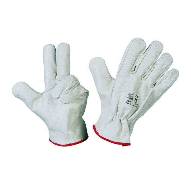 Guanti da lavoro in pelle fiore Tg.10