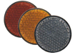 Catadiottro rotondo rosso base ABS
