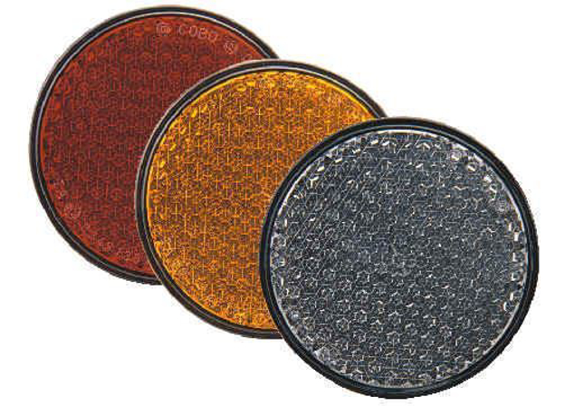 Catadiottro rotondo rosso base ABS