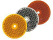Catadiottro rotondo arancio con foro