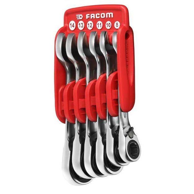 Assortimento chiavi a cricchetto corte 467BS.JP6PB Facom