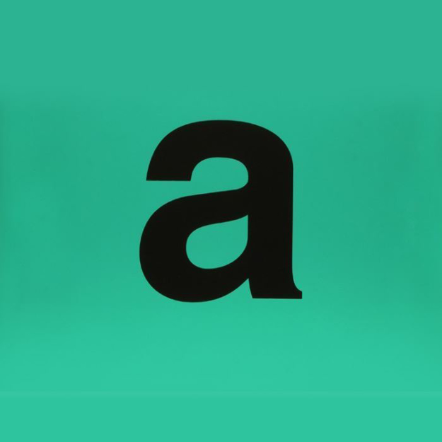 Etichetta adesiva verde lettera a