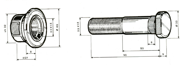 colonnetta mozzo 190 per iveco turbostar