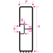 Immagine di Profilo Parabici per camion mm.100x30 mt.3,5