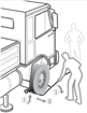 Immagine di Carrello togli ruote camion