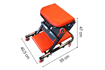 Carrello sottovettura pieghevole a sgabello