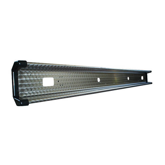 Barra portafanali con fori  in acciaio inox fiorettato