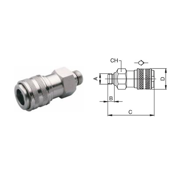 Presa nitto maschio 3/8"