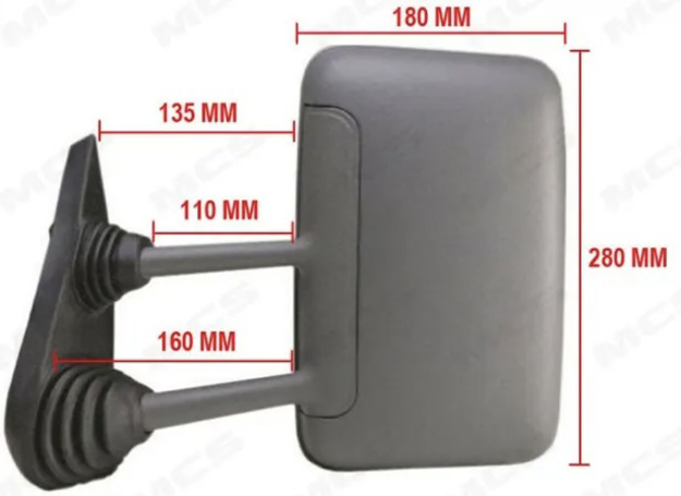 Specchio retrovisore Iveco Daily braccio lungo