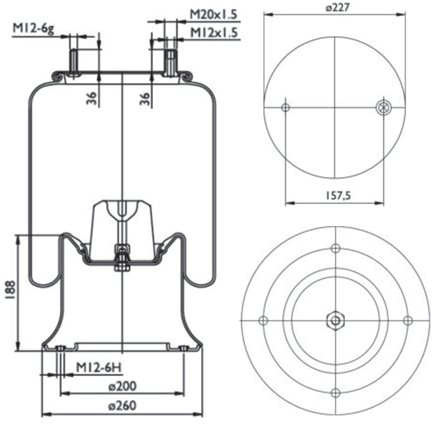Molla ad aria completa per ROR MERITOR/FRUEHAUF/WEWELER