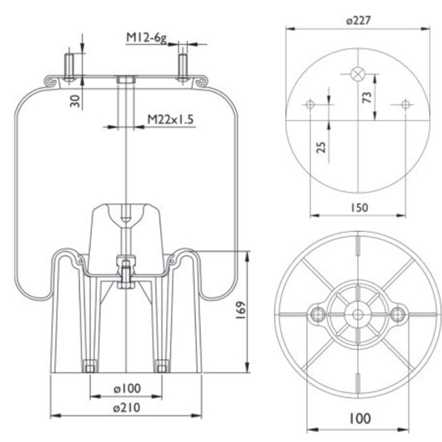 Molla ad aria completa per semirimorchi ROR MERITOR/WEWELER