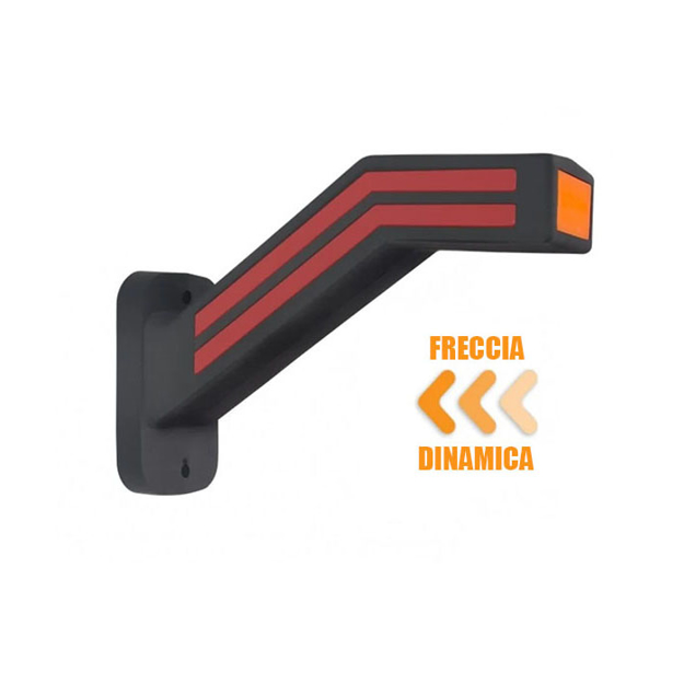 Immagine di Fanale ingombro laterale destro a led con freccia dinamica 12/24V