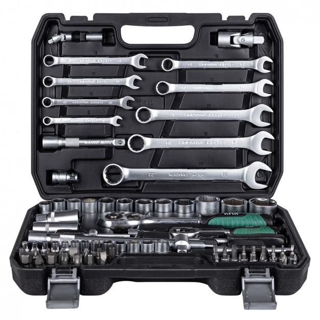 Assortimento chiavi miste da 1/4" e 1/2" 82 pz., ideali per avvitare e svitare viti di ogni dimensioni in sicurezza