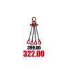 Immagine di Pendente di catena a 4 braccia - Ø 10 mm - lunghezza mt 2