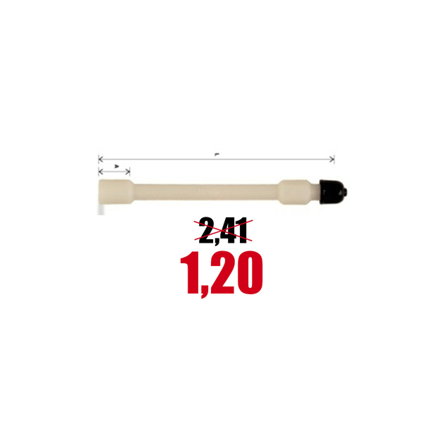 Immagine di Prolunghe in plastica per valvole pneumatici mm 150