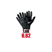 Immagine di GUANTI DA LAVORO IN NITRILE NERO  Tg.9