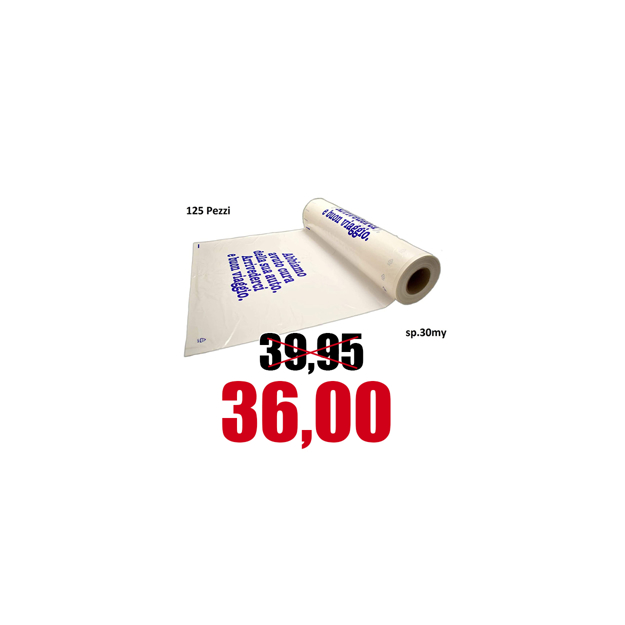 Immagine di COPRISEDILI monouso in polietilene BIANCO DA 30 MICRON DI SPESSORE PZ.125  per autofficina