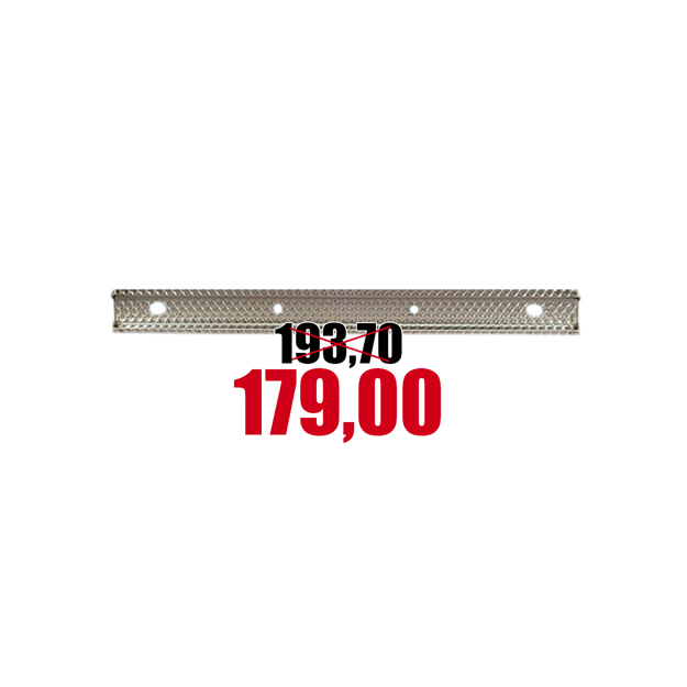 Immagine di Barra paraincastro con fori  in acciaio inox fiorettato