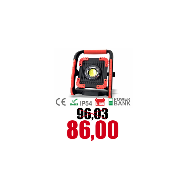 Immagine di Faretto da cantiere portatile a led 30W