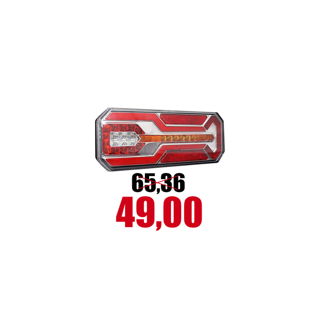 Immagine di Fanale full-led con freccia dinamica 12V/24V dx-sx per camion motrice e trattore