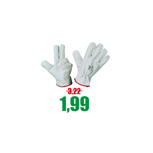 Immagine di GUANTI DA LAVORO IN PELLE FIORE DI BOVINO (3143) Tg.10