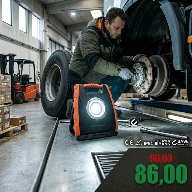 Faretto da cantiere portatile a led 30W