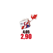 Immagine di Nastro segnaletico da cantiere bianco/rosso  mm. 70 x 200 mt