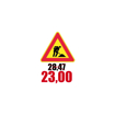 Immagine di Cartello stradale Lavori in Corso in PVC cm.90